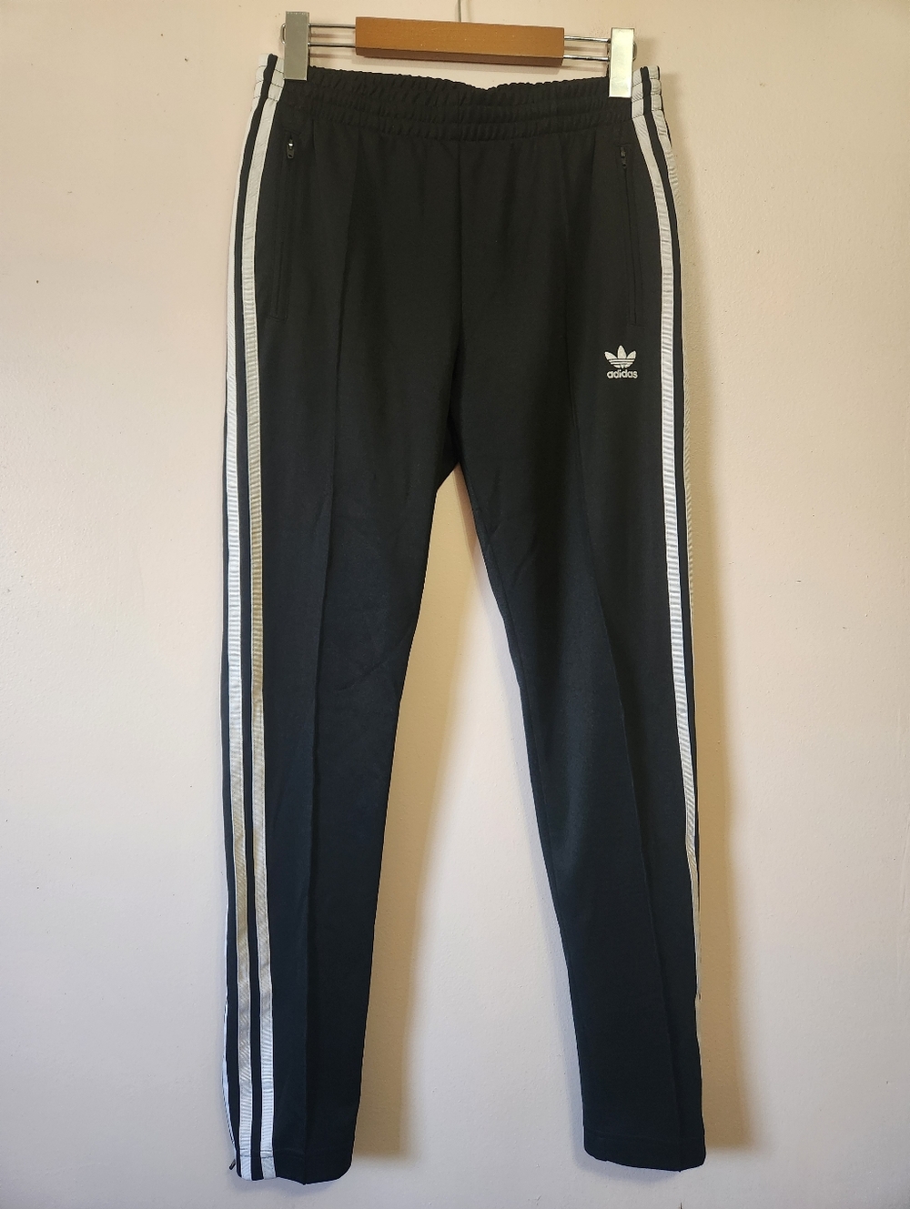 Adidas Originals SST Superstar Track Pants Black White 3 Stripes Trefoil Size XS
